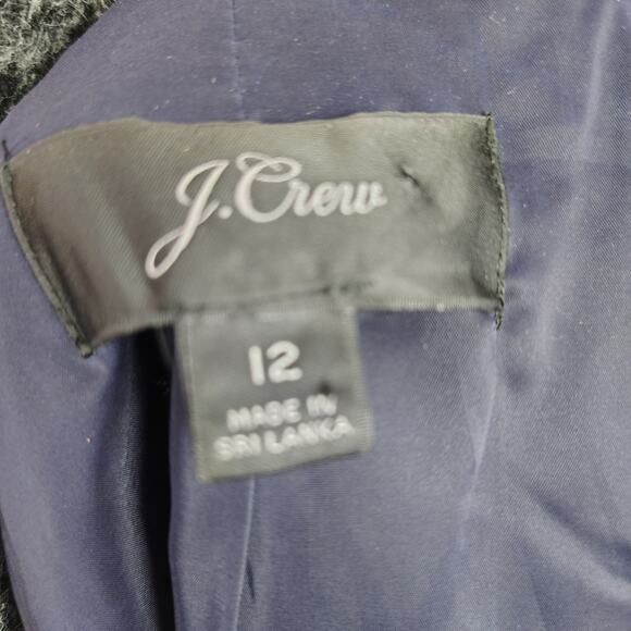 J. Crew Parke Houndstooth Wool Blazer Black Gray Size 12 - Picture 5 of 14